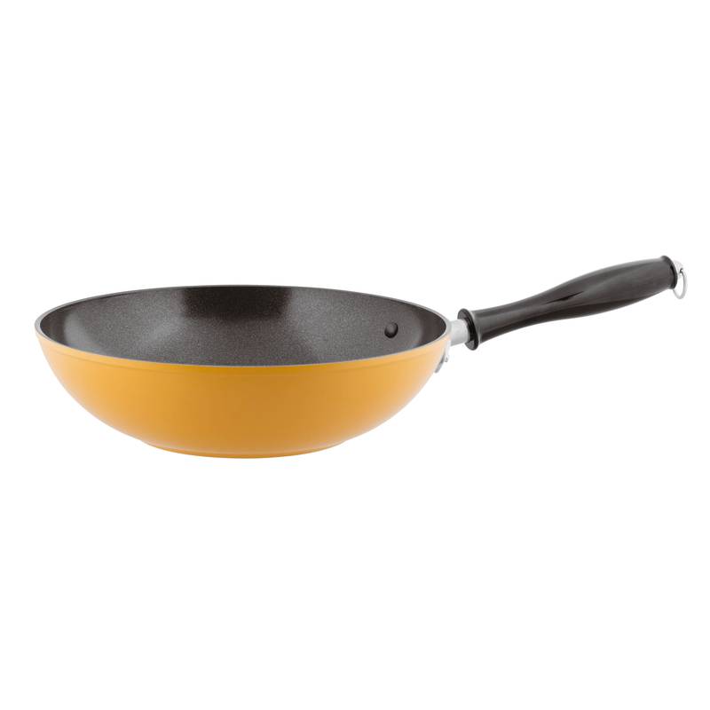 WOK SPADELLA 1 MANICO CM 28 GIALLO 1965 VINTAGE SAMBONET